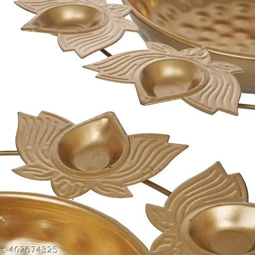 Lotus Decorative Urli Set Beautiful Handicrafted Bowl for Floating Flowers Set of 3pcs