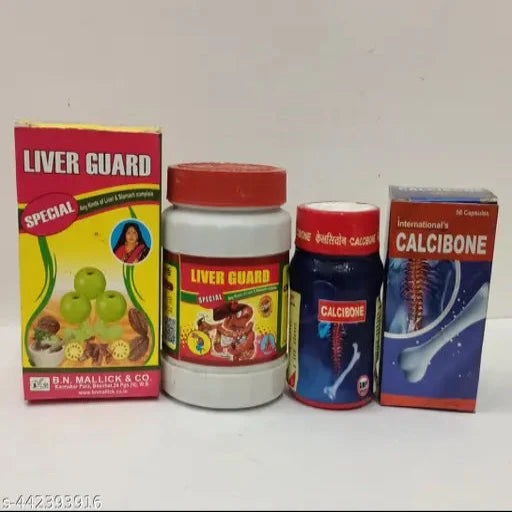 CALCIBONE 50 capsules + LIVER GUARD 100 GM POWDER