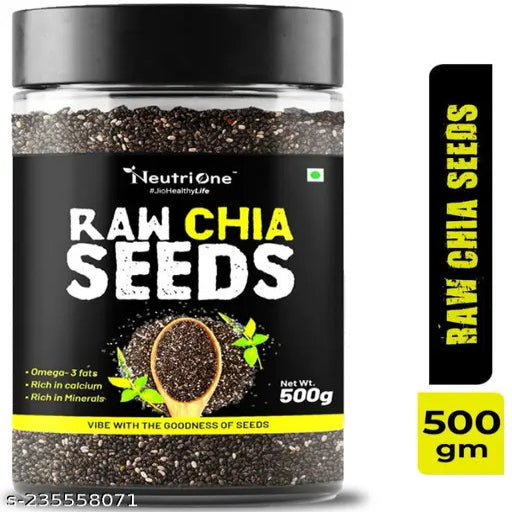 Raw Chia Seeds | 100% Natural & Premium Quality 500g Pack - Springkart 