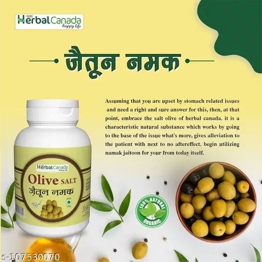 Herbal Canada Olive Salt (Jaitun Ka Namak) – Natural Mineral-Rich Salt for Nutrition - Springkart 