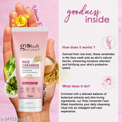 Naturals Rice Ceramide Radiance Face Wash,75 gm (Pack of 2) - Springkart 