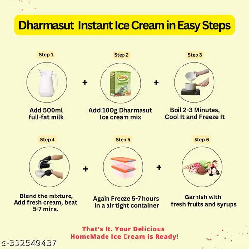 Instant Pista Ice Cream Powder 100gm* Pack of 3