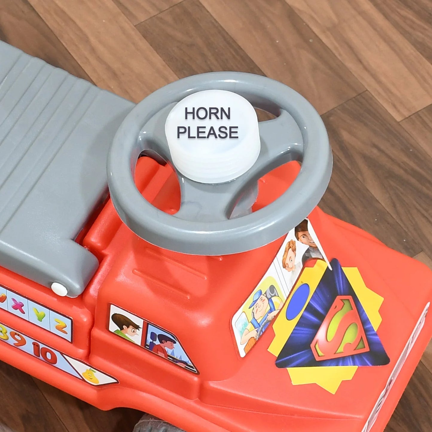 4323 Baby Ride On Push Car For Kids Kids Baby Big Car Ride On Toy With Backrest Musical Horn For Children Kids Toy Ride-on Truck Etc Suitable For Kids Boysgirls Ride On Baby Car For Kids To Drive Boys Girls - Springkart 