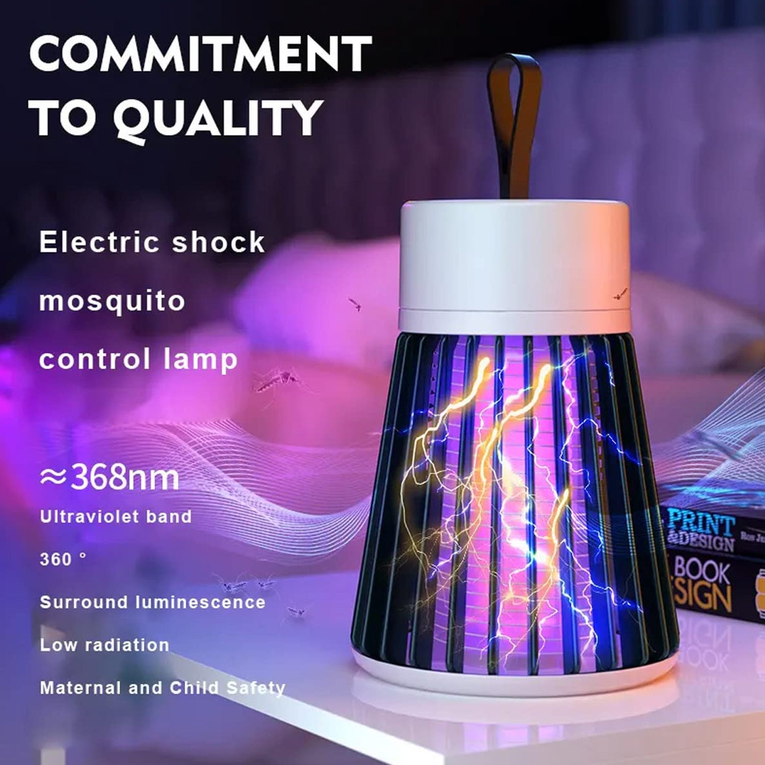 6402 Mosquito Killer Machine Mosquito Killer Usb Powered Bug Zapper Mosquito Lamp For Home Electric Led Lamp Mosquito Killer Indoor Outdoor Mosquito Trap Machine - Springkart 