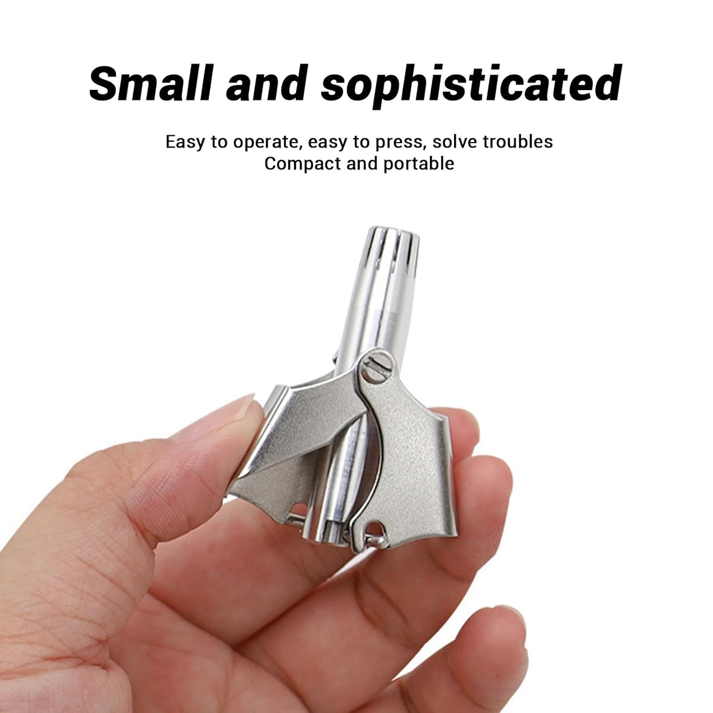 Stainless Steel Painless Nose Hair Remover (1 Pc) - Springkart 