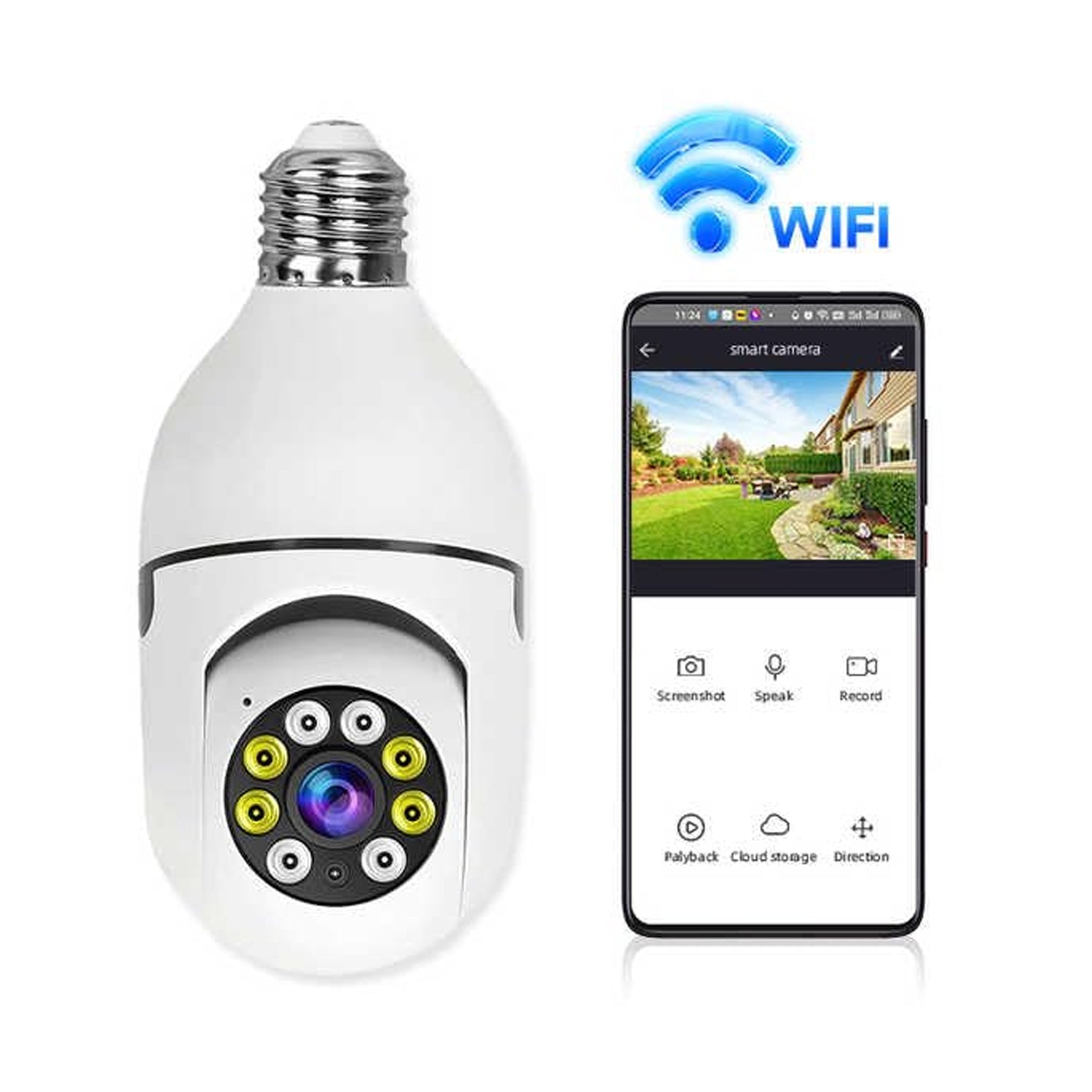 V380 Pro Fisheye 360 Degree Panoramic Wireless Wifi Ip Cctv Security Camera (Pack Of 1) - Springkart 