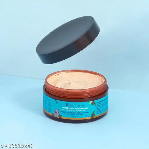PILGRIM Jeju Face Cream (100g) with SPF 50 |  Day cream for women daily use | Face cream for dry skin, sensitive skin & oily skin | Korean Skin