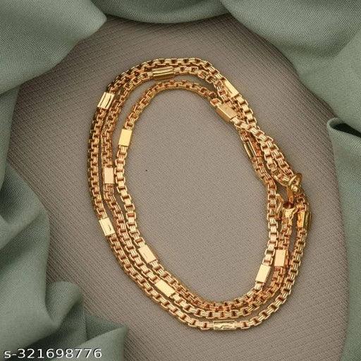 Premium Quality Micro Plated Gold Chain Combo - 24 Inches - Springkart 