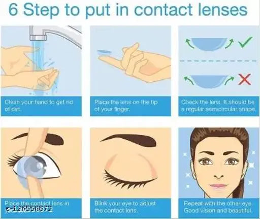 Cosmetics Combo Of 3 pair Lenses (Sky Blue-Grey-Brown) Zero Power /Lenses Only With Case Solution - Springkart 