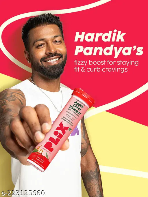 PLIX - THE PLANT FIX Apple Cider Vinegar 15 Effervescent Tablet with mother, Vitamin B6 & B12, Pack of 4 (Watermelon) No added Sugar, Easy to carry