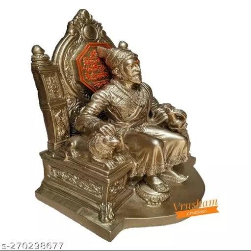 Chatrapati Shivaji Maharaj statue 1 Feet Golden - Springkart 