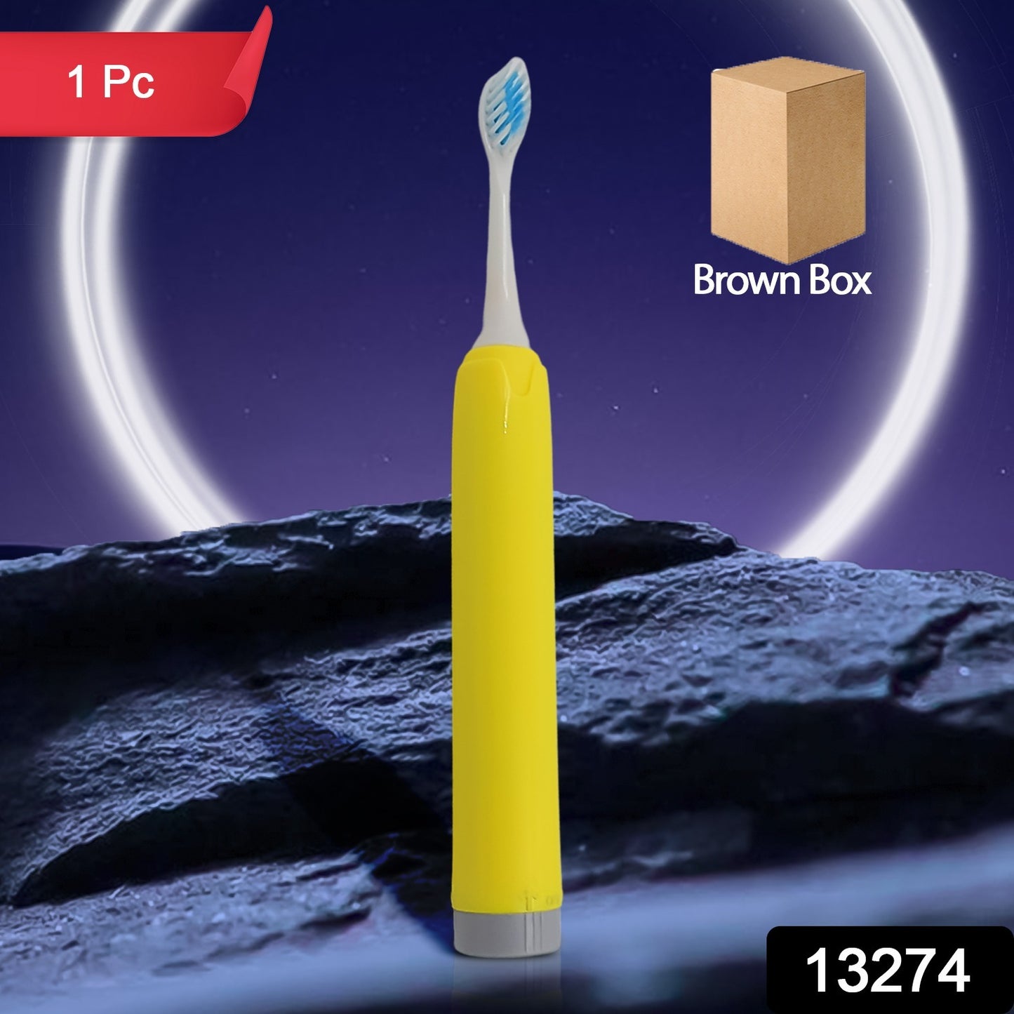 Adult Waterproof Electric Toothbrush 1 Head Battery Operated Toothbrush (1 Pc Battery Not Included) - Springkart 