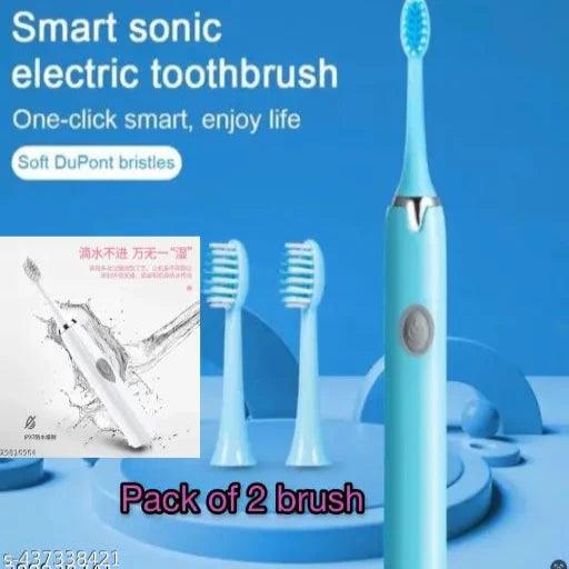 Ultradent Electric Toothbrush with 3 Replaceable Heads (Battery Included) ( Pack of 2)