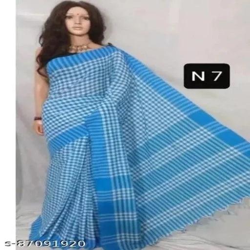 cotton check saree - Springkart 