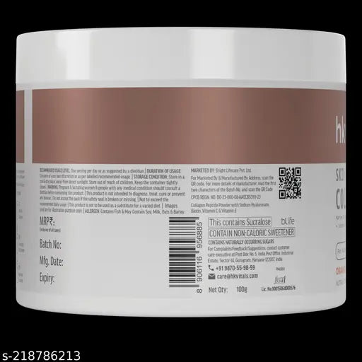 hk vitals Skin Radiance Collagen Supplement Powder, 100g (Orange)| Marine Collagen |Collagen Supplements for Women & Men with Biotin, Vitamin C, E, Sodium Hyaluronate, for Glowing Skin, Stronger Hair & Nails #collagen #collagen powder #collagen supplement
