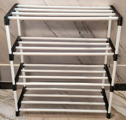 Black Plastic Pipe 4 layer rack multipurpose use for books