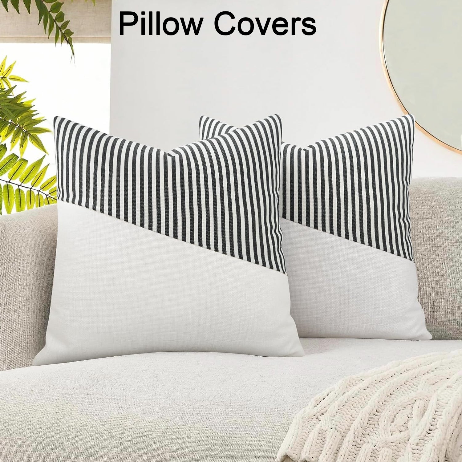 Decorative Pillow Covers Cushion Cases Soft Cotton (26 26 Inch 1 Pair 2 Pc) - Springkart 