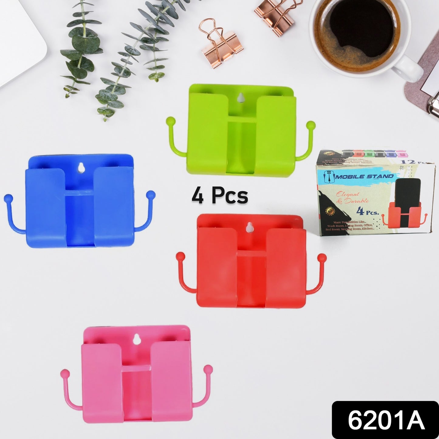 6201a Wall Mounted Storage Boxremote Storage Organizer Case With 2 Side Hanging Hooks. - Springkart 
