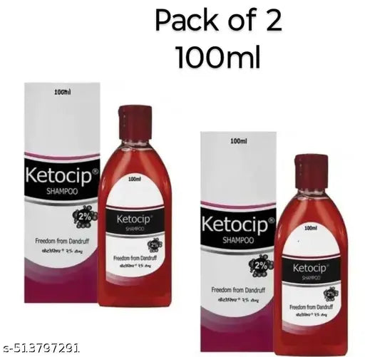 Ketocip 2% Anti-Dandruff Shampoo (100ml each) | Pack of 2