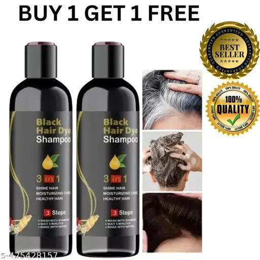 Dye Instant Black Hair Dye Shampoo 3 In 1 Shampoo 100ml , For Shine Hair & Moisturizing Healthy Hair 3 Steps Pack Of 2