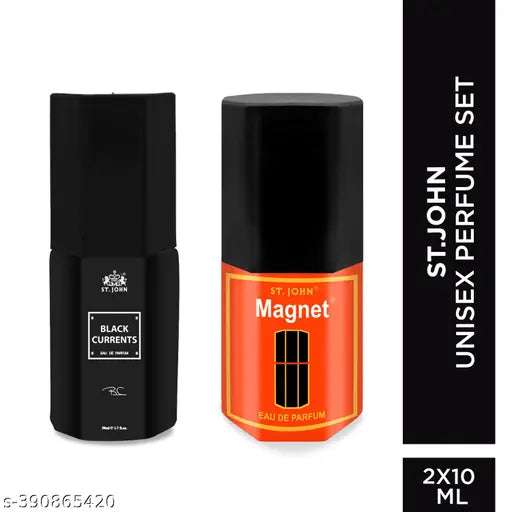 ST.JOHN Perfume for Men & Women | Magnet Perfume 10ml & Black current Perfume 10ml (Pack of 2)