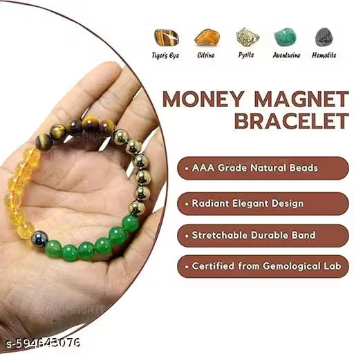 HEALING GEMS Trending Handmade Money Magnet Bracelet for Women – Original Kali Crystal Stone for Wealth, Luck & Prosperity