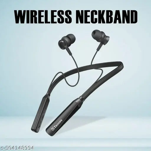 TP Troops Wireless in-Ear Neckband Bluetooth Earphones with 10mm Drivers, Rich Music Experience, Above 20 Hours Playtime, Type C Fast Charging, Neckband Earphones with Voice Assistant-Blue