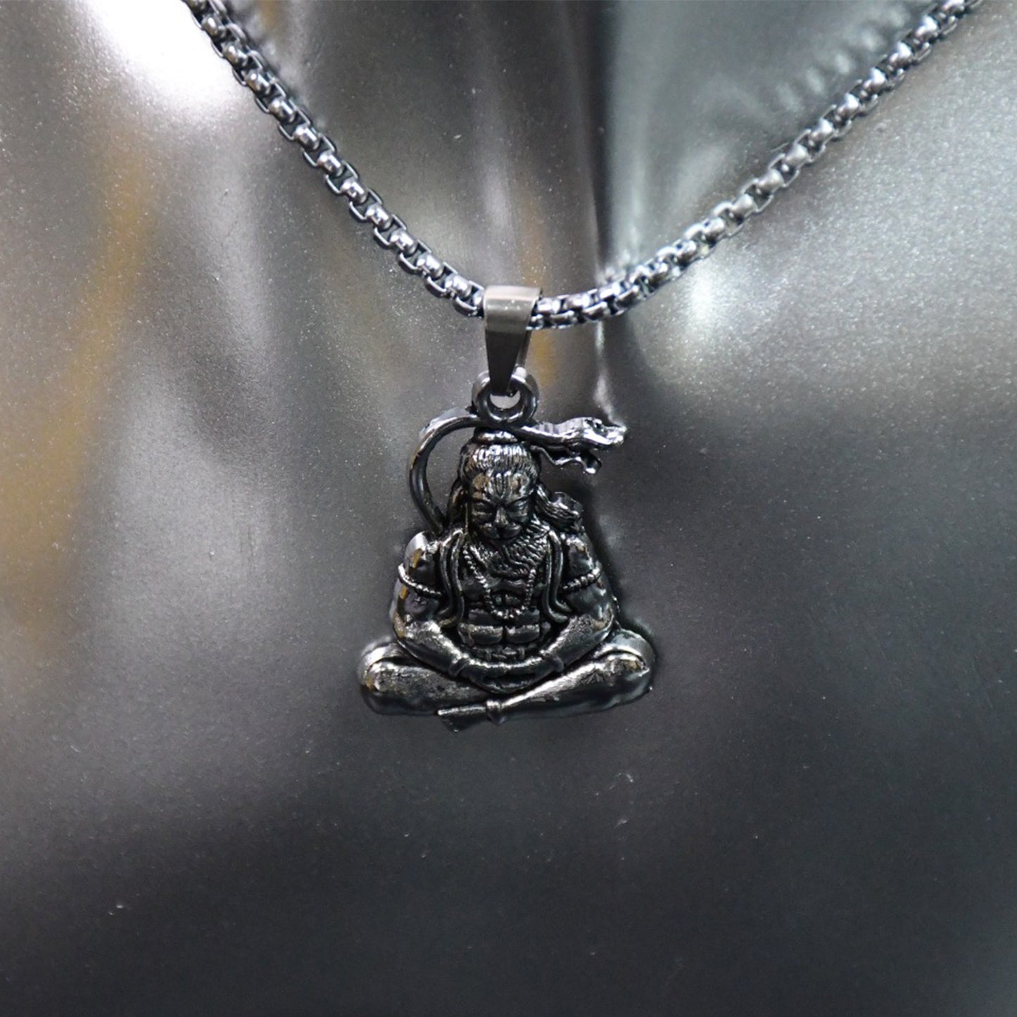 Hanuman Ji Pendant Chain Religious Jewellery For Men And Women (1 Pc) - Springkart 