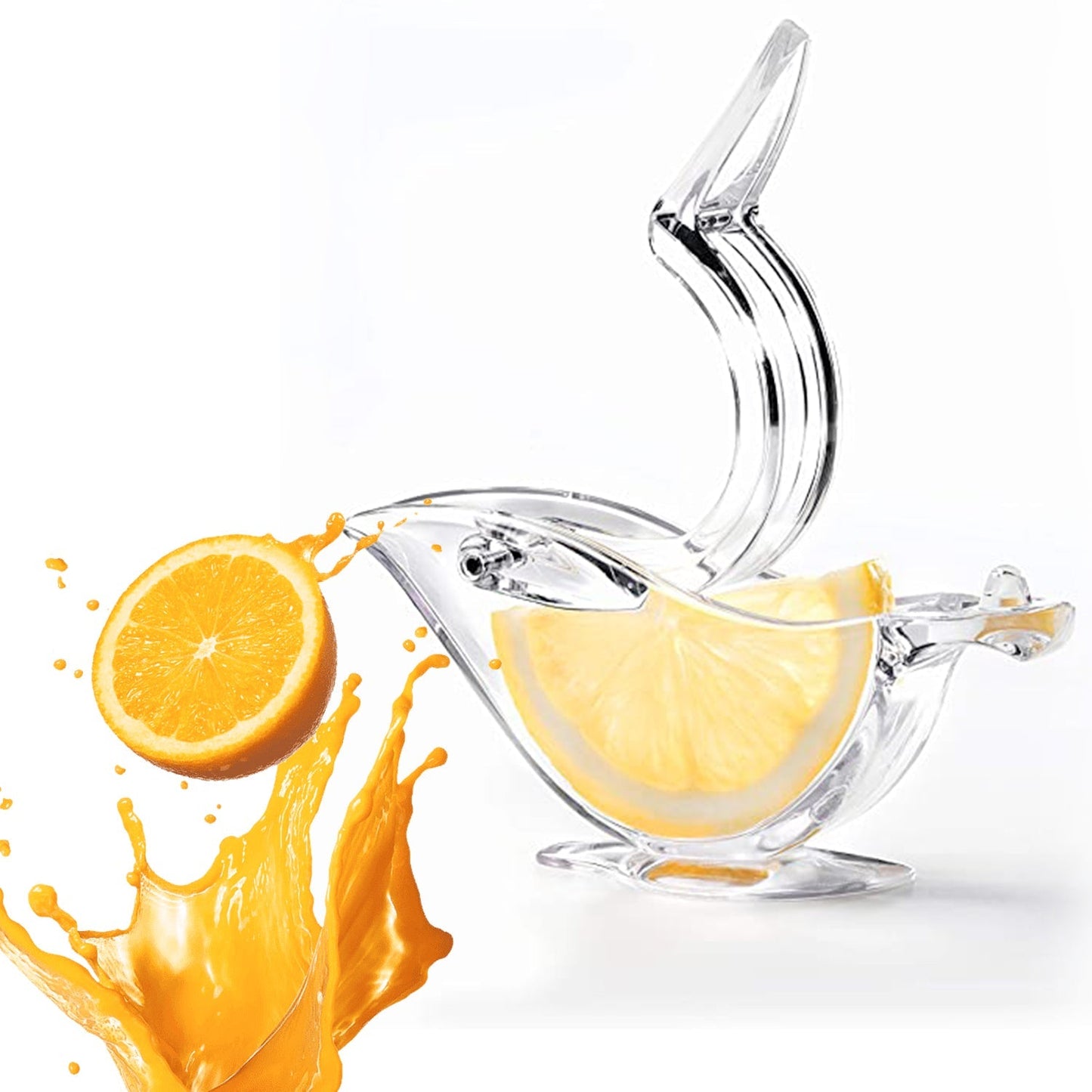 Manual Lemon Slice Squeezer - Portable Transparent Fruit Juicer, Bird-Shaped Hand Juicer for Orange, Lemon & Lime (Color Box) - Springkart 