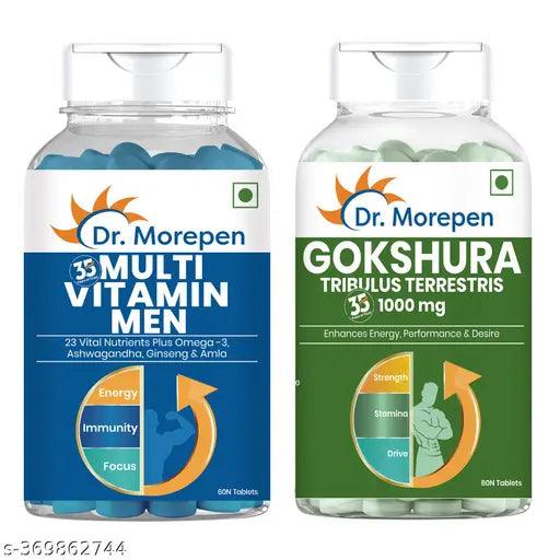 Dr.Morepen Gokshura & Multivitamin Men (Combo Pack)- 60 Tabs Each