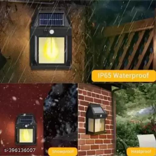 Solar Wall Lantern with 3 Modes multicolor Solar Light Set (Wall Mounted Pack of 1)