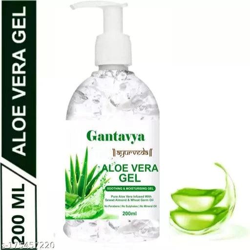 Pure Aloe Vera Gel - Repairing & Soothing for Face, Body & Hair 200ml - Pack of 2 (400 ml) - Springkart 