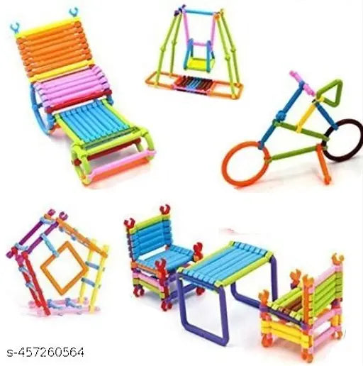 Block toy 100+pcs pipe stick educational building block