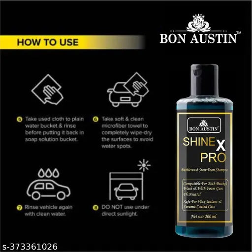 Bon Austin Shine X Pro Bubble Wash Snow Foam Shampoo (2x200ml) - Springkart 