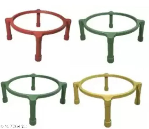 Mohit Plastic Flower Pot Stand for garden, living room, balcony,, Holds Upto 60 Kg-Pack of 16 (Red)