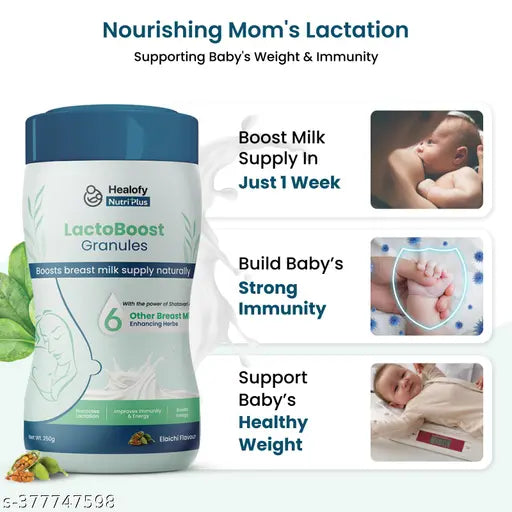 Naturals NutriPlus LactoBoost Granules – Advanced Lactation Booster Powder for Breast Milk Enhancement-Pack of 1,250 GM - Springkart 