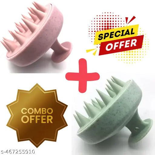 Stylish Hair Scalp Massager Shampoo Brush With Soft Bristles For Men & Women Combo of 2