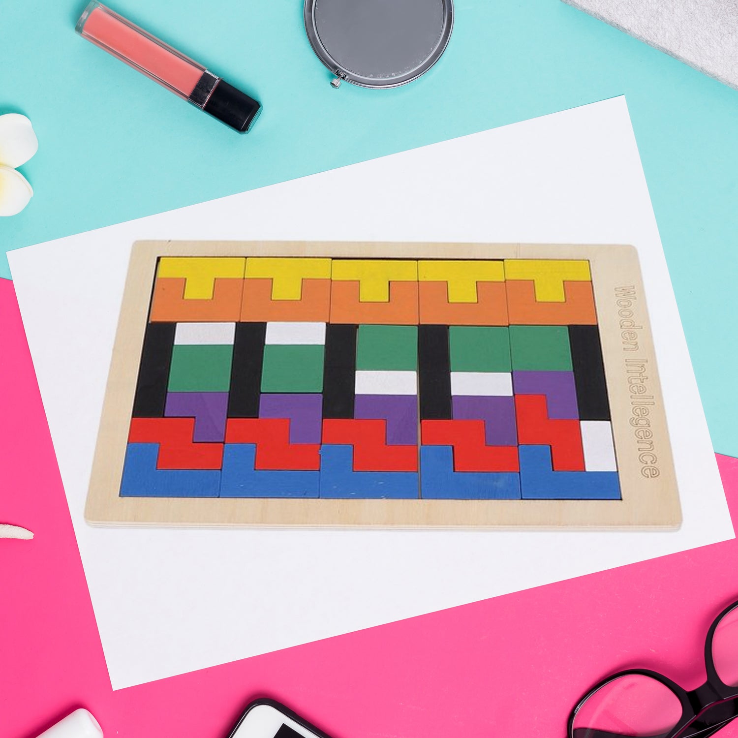 4296 Wooden Blocks Puzzle Childrens Educational Toys Russian Block Block Puzzle For Early Childhood Education And Relaxing Brain Toys Help Prevent - Springkart 