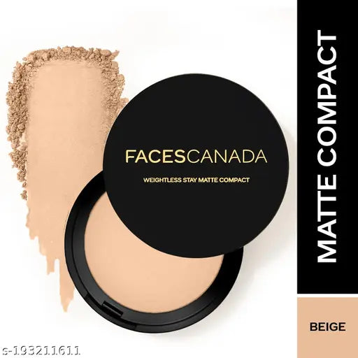 FACES CANADA Weightless Stay Matte Finish Compact Powder - Beige 03 (9 g)
