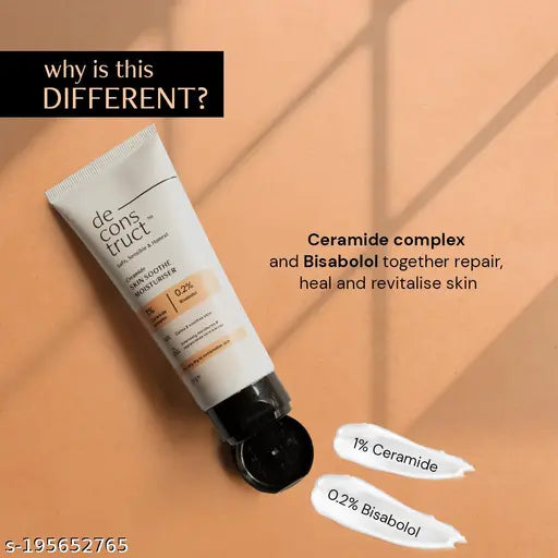 Deconstruct Skin Soothe Moisturizer- 1% Ceramides + 0.2% Bisabolol (50 gm)