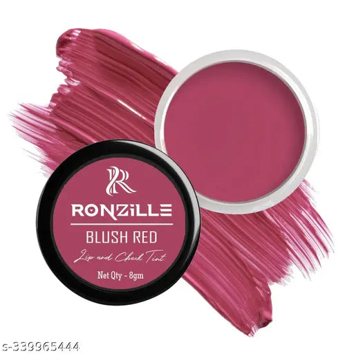 Ronzille Lip & Cheek Tint | Blush with Long Lasting, & Matte Finish Lip Stain Pomegranate  (Pack of: 1, 8g)