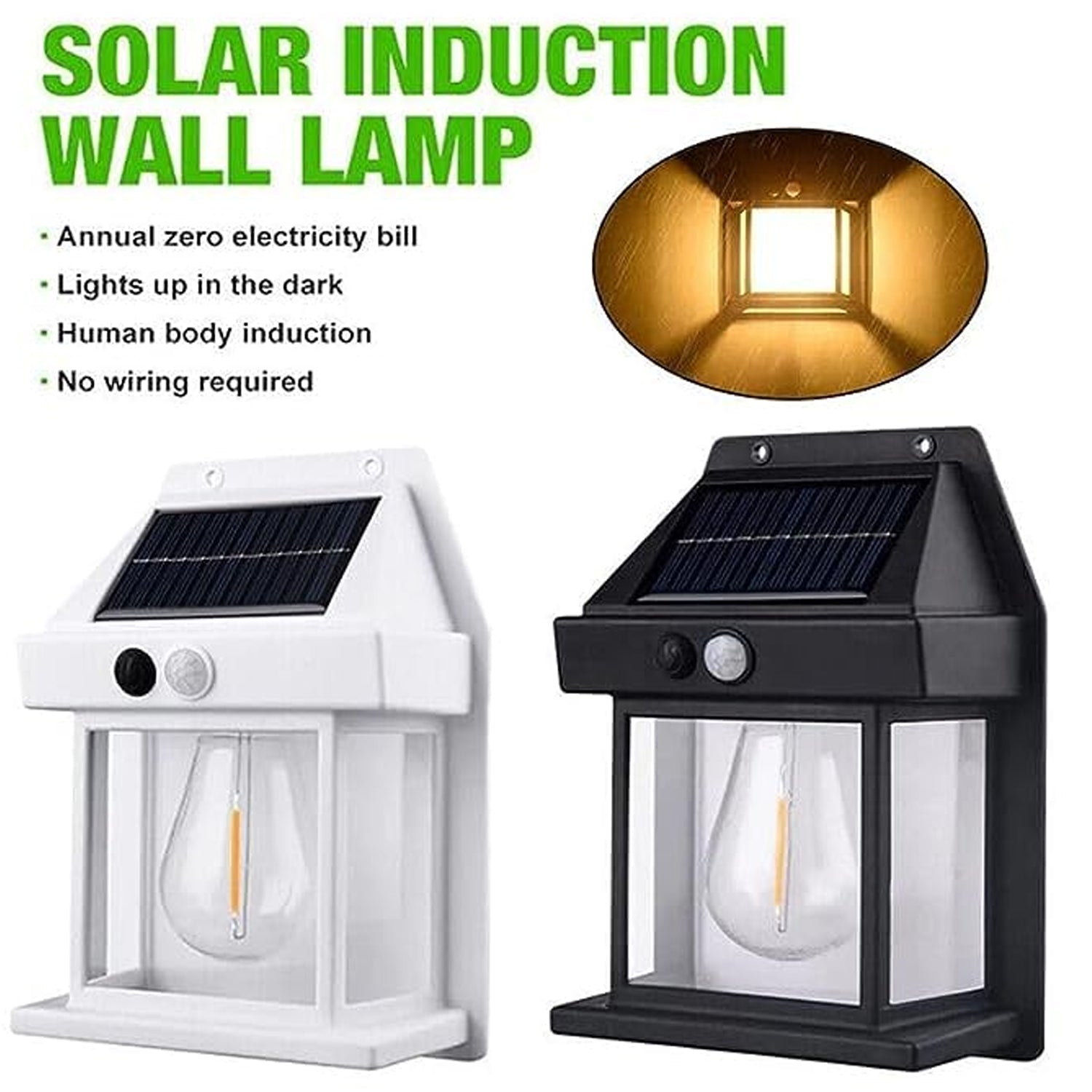 Solar Wall Lights Lamp Outdoor Wireless Dusk To Dawn Porch Lights Fixture Solar Wall Lantern With 3 Modes Motion Sensor Waterproof Exterior Lighting With Clear Panel (1 Pc ) - Springkart 