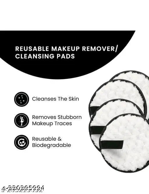 3 Makeup Removal Reusable Cleansing Pads, Easily Removes Face & Eye - Springkart 