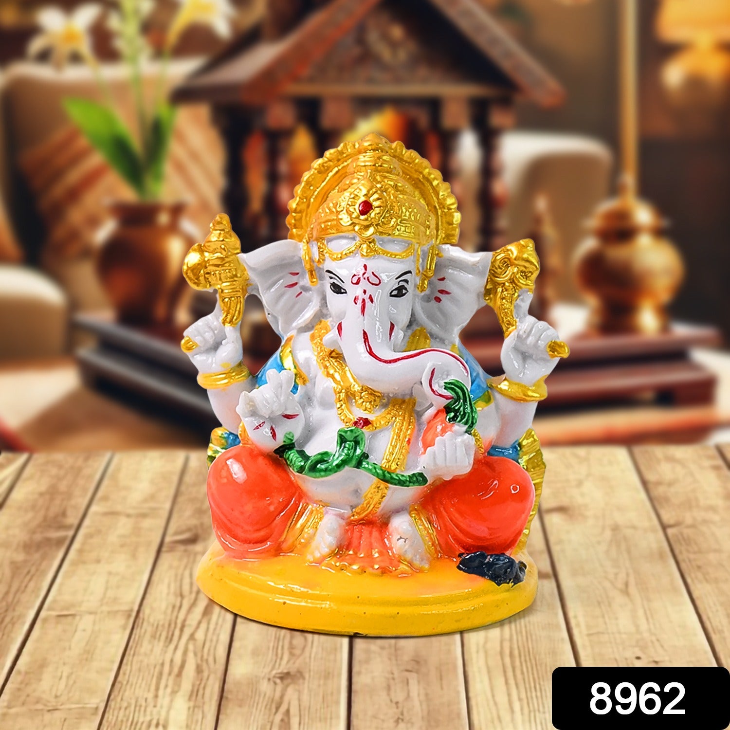 Lord Ganesha Idol Ganpati Statue Ganpatii Bappa Showpiece For Gifts (1 Pc) - Springkart 
