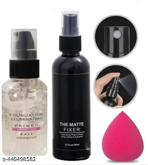 High quality Makeup Primer With Makeup Fixer and one puff