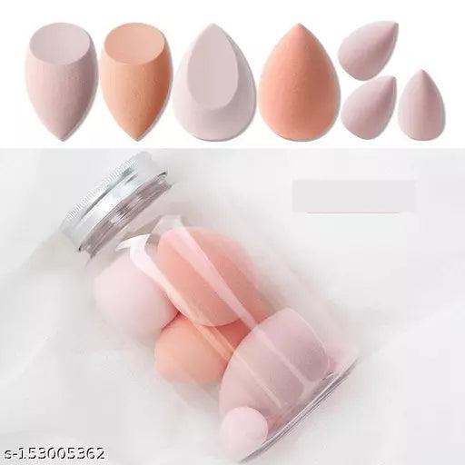 Makeup Sponge Set Beauty Blender with Egg Case, Soft Sponge (Multicolor 4 Big + 3 Mini -7 Pcs set)