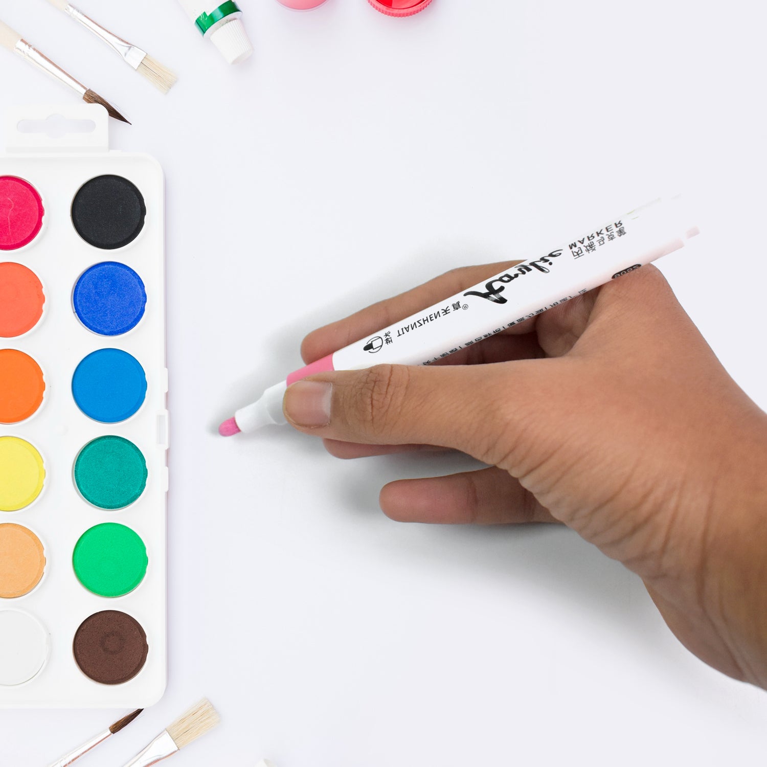 Fancy Art Markers 24 Colours Double-ended Art (24 Pcs Set) - Springkart 