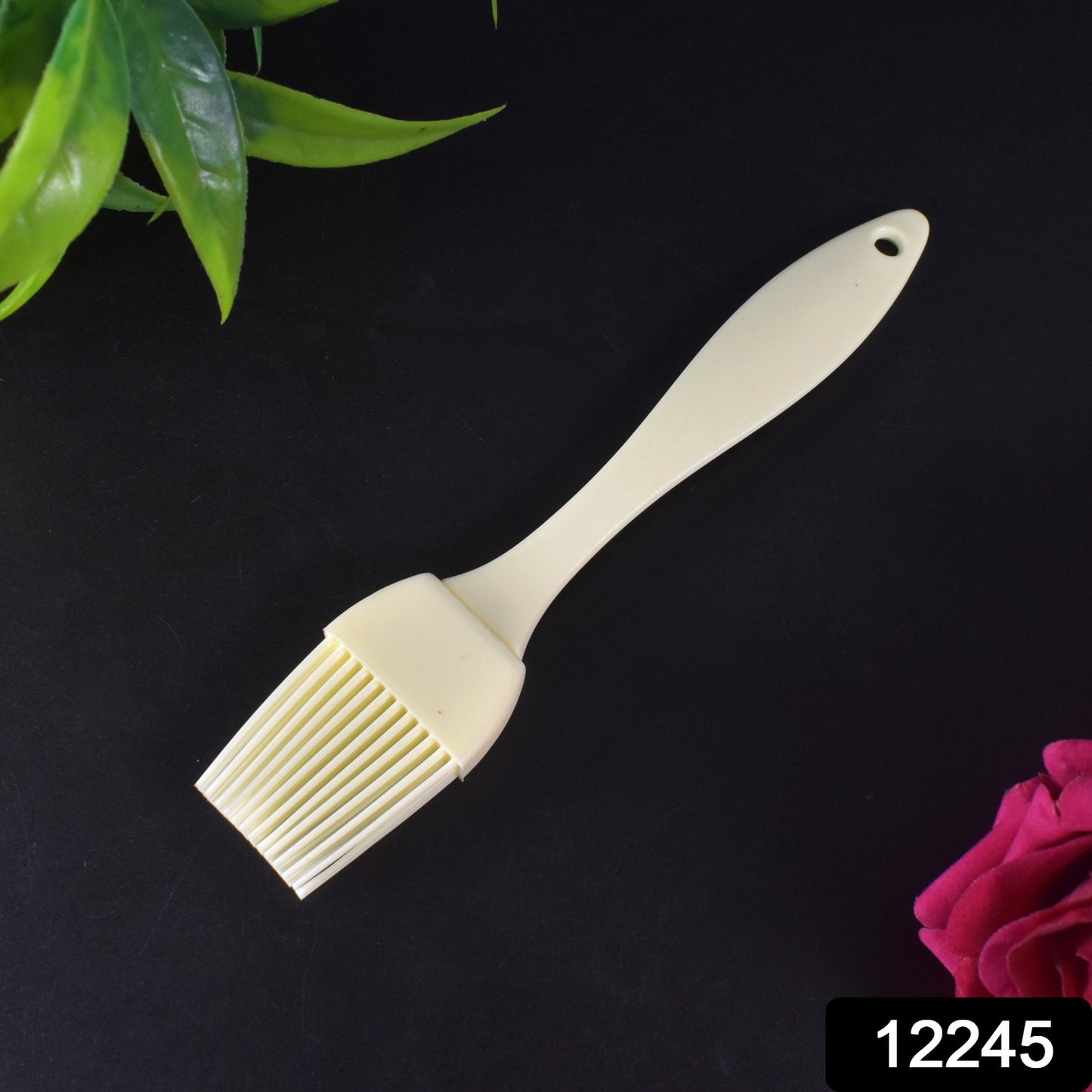 Silicone Kitchen Oil Spatula Brush With Handle Pastry Cake Brush (17 Cm 1 Pc) - Springkart 