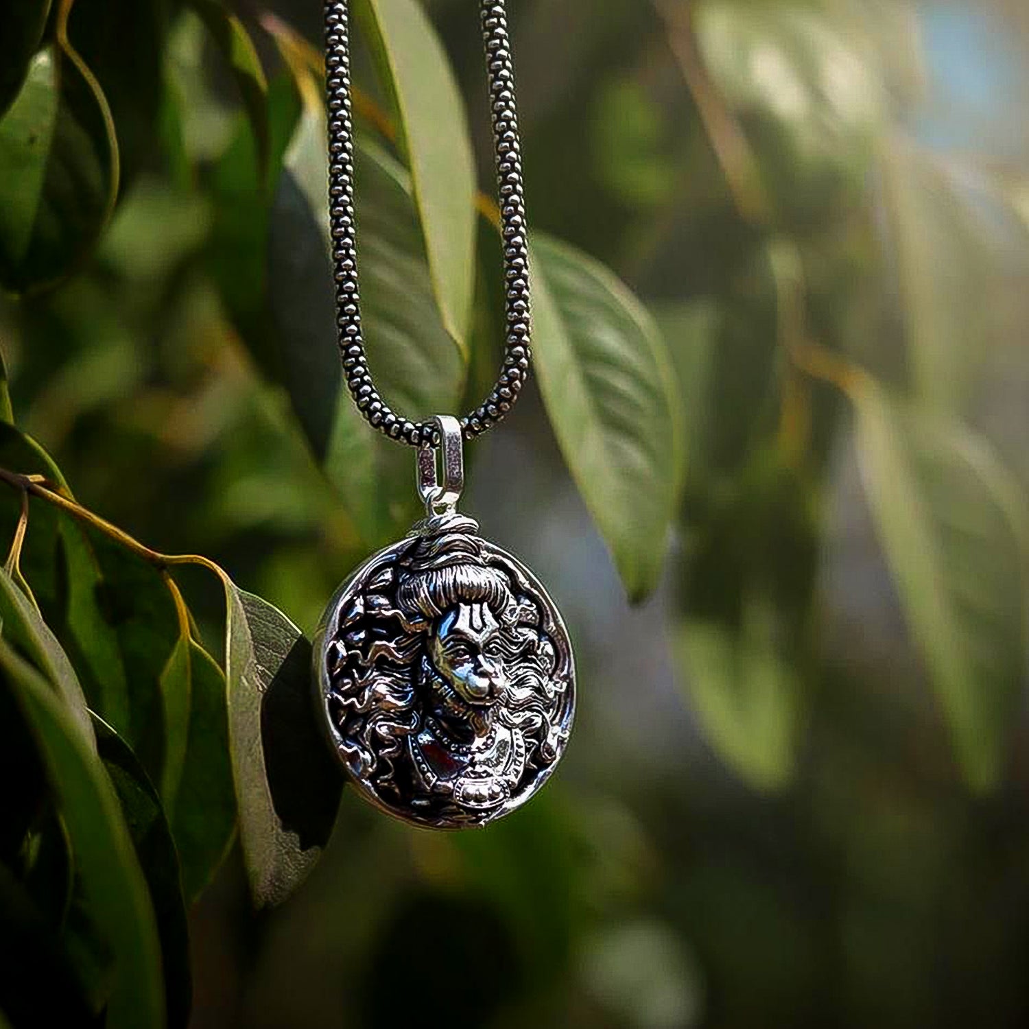 Hanuman Locket With Chain Pendant Necklace Chain (1 Pc) - Springkart 