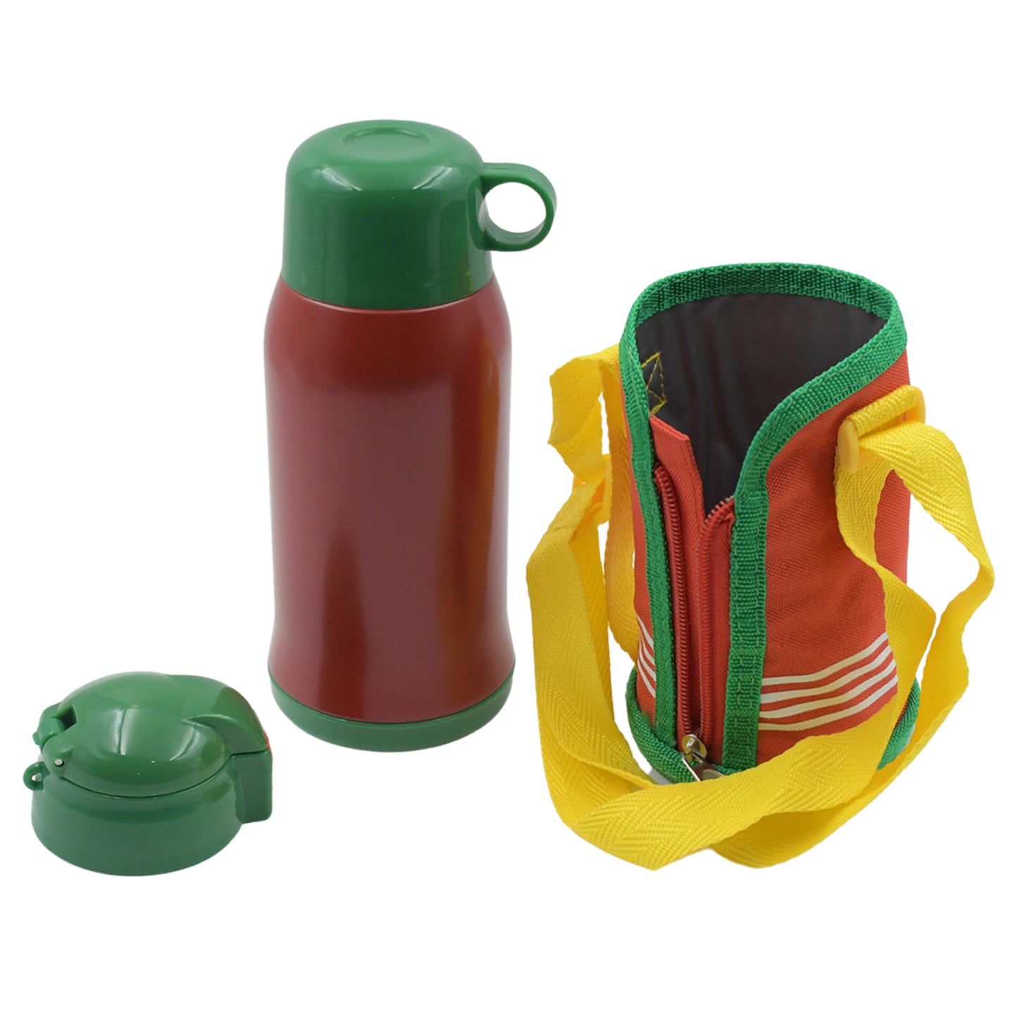 12544 Premium Stainless Steel Insulated Sipper Bottle Print Water Flaskcartoon Vacuum Hot Cold For Kids Travelling Water Bottle For Kids With Pop Up Straw Double Wall Thermos With Straw Bottle Zippe Cover For Officegymschool (550 Ml) - Springkart 